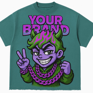 Camisetas Vintage de Alta Calidad con Lavado Ácido Personalizadas para Hombre, Estilo Urbano Oversize, Logotipo DTG Impreso con Técnica Puff de Pedrería - Product Image 3