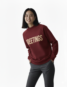 Sudadera de Algodón Grueso para Mujer, Estilo Francés, Personalizable (OEM), con Cuello Redondo, Contraste de Color en la Parte Delantera, Resistente al Agua y Transpirable - Product Image 2