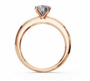 Bague en or avec diamant authentique 9K 14K 18K Or jaune rose blanc Métal Bijoux fins Idée cadeau Bague de fiançailles Bague de mariage pour elle - Product Image 4