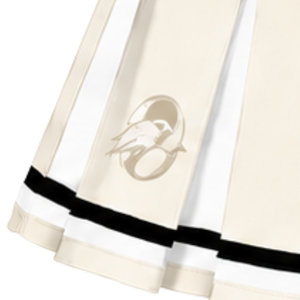 Jupe plissée ivoire pour femme, uniforme de danse athlétique, jupe de compétition et de performance avec style plissé - Product Image 6