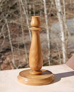 Support de bougie en bois fait main, dessus carré, design rustique, décoration d'intérieur, durable, conçu pour centre de table - Product Image 4