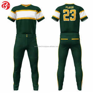 Vêtements de sport en gros uniforme de baseball pour jeunes à vendre avec uniforme de softball chemise et pantalon de couleur verte par Benefit Enterprises - Product Image 5