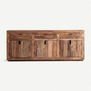 Modern Luxury Nordic Solid Wood <b>Sideboard</b> Fluted Doors 224 cm <b>sideboard</b> made of recycled solid wood Dining <b>Storage</b> Cabinet - Product Image 2