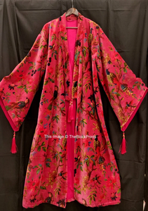 Bata Kimono de Algodón Suave y Transpirable con Estampado de Bloques de Dibujos Animados Naaz para Mujer, Camisón de Verano Hecho a Mano ODM con Cuello en V y Elástico hasta la Rodilla - Product Image 2