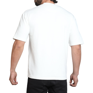 Camiseta Extra Grande de Algodón Ligero de Lujo para Hombre, Camiseta Blanca de Alta Calidad con Logotipo Personalizado para una Comodidad con Estilo - Product Image 4