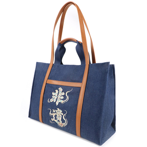 High quality large women's cotton <b>canvas</b> tote bag customizable logo reusable shoulder shopping bag - Product Image 2