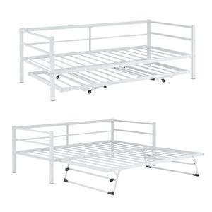 Divano Letto in Metallo Multifunzionale con Letto Estraibile e Divano Convertibile per Spazi Ristretti - Product Image 1