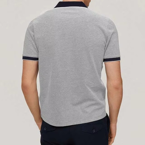 Camiseta de Golf Personalizada con Logotipo Frontal, Corte Ajustado, Sublimada, Lisa, Transpirable, 180g, 100% Algodón Elástico para Hombre - Product Image 2