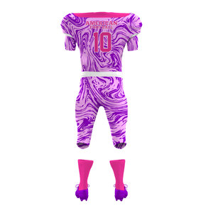 ชุดยูนิฟอร์มอเมริกันฟุตบอลแบบสั่งทำพิเศษ พิมพ์ลายตามต้องการ ชุดกีฬาอเมริกันฟุตบอลสำหรับทีม ระบายอากาศได้ดี เสื้อและกางเกงอเมริกันฟุตบอล - Product Image 3