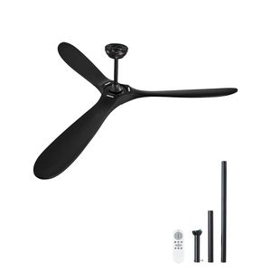 Ventilatore da soffitto moderno a basso profilo da 72 pollici, 6 velocità, telecomando, 3 pale in legno, motore DC reversibile, telecomando a 6 velocità (USA) - Product Image 1