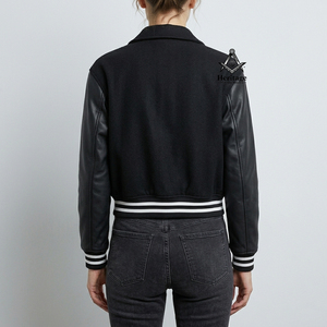 HMR Custom Alpha for Sorority Embroidery <b>Quilted</b> Stand Collar Women's Varsity Jacket Custom Made - Product Image 5
