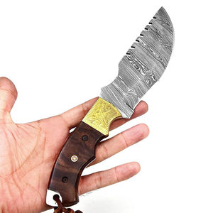 Couteau de survie Bowie en acier inoxydable de petite taille, personnalisable OEM, lame fixe en bois, bord dentelé, garantie 3 ans pour l'extérieur - Product Image 3