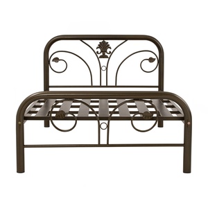 Base de Cama Individual Metálica Color Caqui Oscuro KD-1102, Estilo Antiguo, Estructura de Hierro, Muebles para Dormitorio - Product Image 2