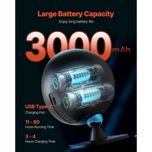 2 Pezzi Applique LED Stile Nordico Ricaricabili a Batteria con Telecomando, Rotazione a 360 Gradi, Dimmerabili, con Cavo - Product Image 3