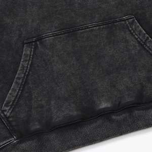 High Quality Distressed Hoodies Heavyweight Cotton Men's Hoodie Oversized Custom Acid Wash Hoodies Men - Product Image 5