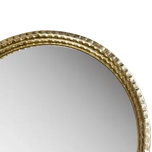 Gold Plated Oval <b>Wall</b> Mirror Hollywood Glam Style Home Decor Accent Mirror for Living Room Bedroom Interior Design - Product Image 2