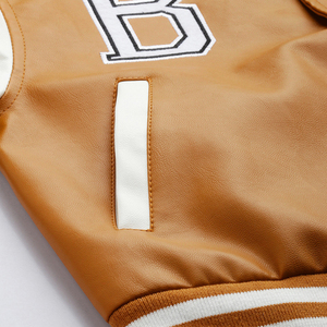 Custom Contrast Color Good Supplier Highest Quality New Trendy Product Unique Design Autumn College Baseball Varsity Jackets - Product Image 5