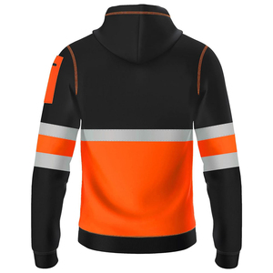 Sudadera de Trabajo de Alta Visibilidad con Cremallera y Capucha, Ropa de Trabajo de Seguridad Reflectante para la Construcción Industrial, Personalizable OEM - Product Image 2