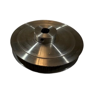 STAINLESS STEEL SS316L TIMING PULLEY 56TEETH 5M HTD 10MM BELT WIDTHWITH FLANGE D CUT <b>BORE</b> FOR NON SLIP SHAFT LCKING OEM SUPPLY - Product Image 2