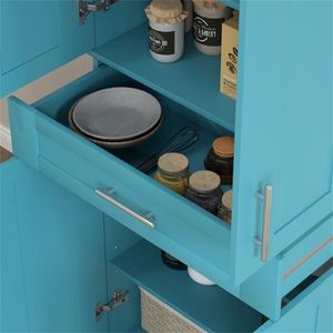 Mobile da Cucina in Legno Massello Stile Moderno, Armadio Multifunzionale con Pannelli in Compensato e Melamina, Arredamento per Soggiorno - Product Image 4