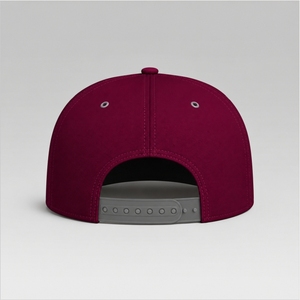 Premium Two-Tone <b>Baseball</b> <b>Cap</b> – Burgundy & <b>Grey</b> Adjustable Sports Hat with Embroidered Logo - Product Image 5