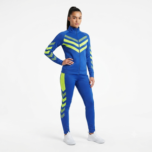Women Cheerleading Warm Up Tracksuit Set Custom Logo Sports Training <b>Jacket</b> and Pants Athletic Teamwear - Product Image 4