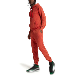 Conjunto de Sudadera con Capucha y Pantalones Deportivos Vintage para Hombre, Lavado Ácido, 100% Algodón Orgánico, Estampado Personalizado, Unisex - Product Image 1