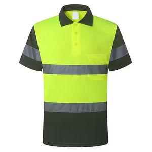 Polo de Manga Corta para Hombre, Personalizable, Ligero, de Alta Calidad, Secado Rápido, Transpirable, con Franja Reflectante, Ideal para Trabajo - Product Image 1