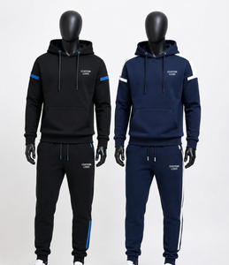 Men's Soft Fleece Tracksuit Hooded Sportswear <b>Set</b> for Cool Weather Activities - Product Image 3