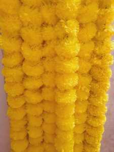 Fleurs de souci artificielles en gros, guirlande de Diwali, longues brins de fleurs de souci artificielles pour la Pooja indienne, les mariages et Noël - Product Image 5