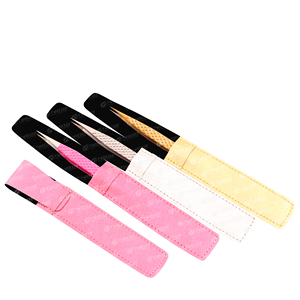 Pince à épiler professionnelle en acier inoxydable, 1 pièce, avec embouts en fibres fines antistatiques Nano Grip, outils de greffage d'extensions de cils - Product Image 2