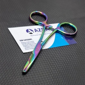Rainbow Titanium Coated Stainless Steel <b>Fishing</b> Forceps With Secure Locking Clamp For Fly <b>Fishing</b> And Line Handling - Product Image 2