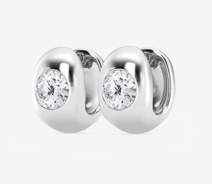 <b>Hoops</b> <b>Earrings</b> Diamond <b>Earrings</b> Gold and <b>Silver</b> <b>Earrings</b> Lab Grown Diamonds <b>Earrings</b> <b>Hoops</b> Fine Jewelry for Women - Product Image 4