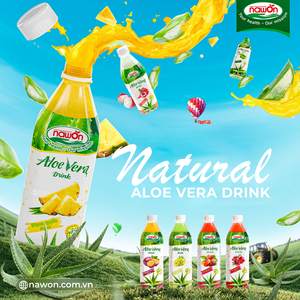 Jus d'aloe vera naturel le plus vendu avec pulpe, boisson en bouteille 500 ml, saveurs tropicales, prix usine, marque privée - Product Image 2