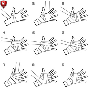 Bandages de boxe avec boucle pour le pouce, en coton respirant, absorbant l'humidité, pour l'entraînement MMA et Muay Thai - Product Image 6