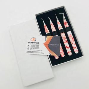 แหนบต่อขนตาสแตนเลสแบบมืออาชีพ ลายหินอ่อน แข็งแรง จับถนัดมือ ปรับแต่งได้ - Product Image 5