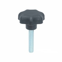 HL-1050 나사 핸들 열가소성 하드 클램핑 M8 M10 M12 베이클라이트 모양 그립 주철 너트 손잡이 엄지 복근 플라스틱 스타 노브