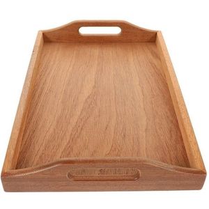 Handcrafted <b>Rustic</b> <b>Wooden</b> Serving Tray With Jute Rope Handles Large Decorative Ottoman Tray For Coffee Table Home Decoration - Product Image 1