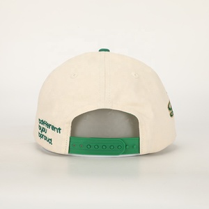 High Quality Custom A-<b>Frame</b> Style 5-Panel Cotton Baseball Cap Sporty Two-Tone Suede 3D Raised Embroidery Logo Dot Pattern Common - Product Image 5