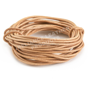 Bobine de cordon en cuir naturel de 3 mm pour la création de bijoux, l'artisanat et la conception - Product Image 1