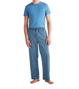 Pijama de algodón a rayas para hombre, pantalones cómodos con cintura elástica, cordón, ropa de dormir, pantalones de casa, ropa de dormir al por mayor - Product Image 1