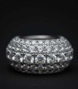 Premium Mens <b>Iced</b> Out Bling <b>Ring</b> Multi Row Hip Hop Design 925 Silver 10K 14K Gold Finish Bold Statement Fashion Jewelry Gift - Product Image 3
