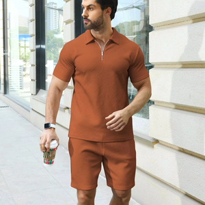 Ensemble de sport d'été pour homme : T-shirt à manches courtes et short imprimé, col rond, 2 pièces, pour entraînement, gym et course à pied - Product Image 5