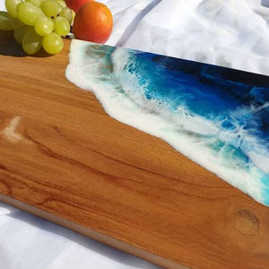 Tabla de Cortar de Madera con Diseño Oceánico, No Tóxica, Fácil de Limpiar, Apta para Lavavajillas - Product Image 1