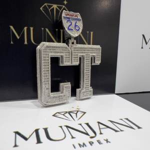 Colgante de Lujo para Hombre, Estilo Hip Hop, con Diamantes VVS, Nombre Personalizado, Joyería Fina para Fiesta, Certificado IGI, Colgantes y Dijes Finos - Product Image 1