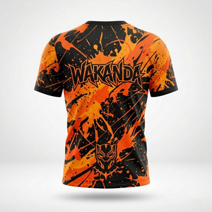 เสื้อยืดกีฬาคอกลมแขนสั้นพิมพ์ลายแบบซับลิเมชั่นสั่งทำจำนวนมาก แห้งเร็ว ผลิตจากโพลีเอสเตอร์ เหมาะสำหรับออกกำลังกายและฟิตเนส - Product Image 3