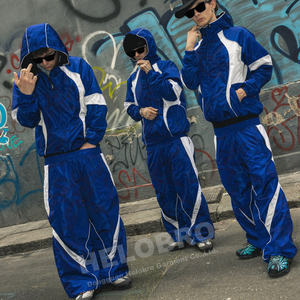 Ensemble de survêtement décontracté oversize en coton respirant et écologique, pantalon de jogging ample, coupe-vent deux pièces - Product Image 3