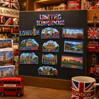 Imán de nevera personalizado del Reino Unido, Londres, Australia, de madera epoxi 3D, Big Ben, Torre, Puente, recuerdo, imán de nevera, regalo turístico, decoración
