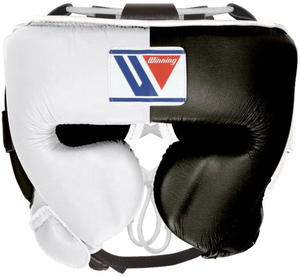 Winning Head Guard High Quality <b>Pink</b> White Leather Laced Lightweight Boxing Training - Product Image 4