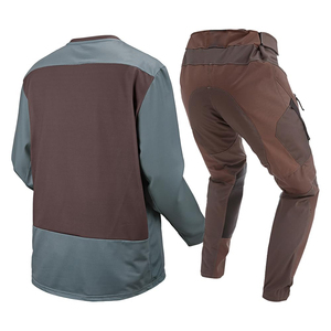 Conjunto de Jersey y Pantalones de Motocross Personalizados en Marrón y Gris, para MTB, Downhill, MX, Enduro, Offroad, Unisex - Product Image 3